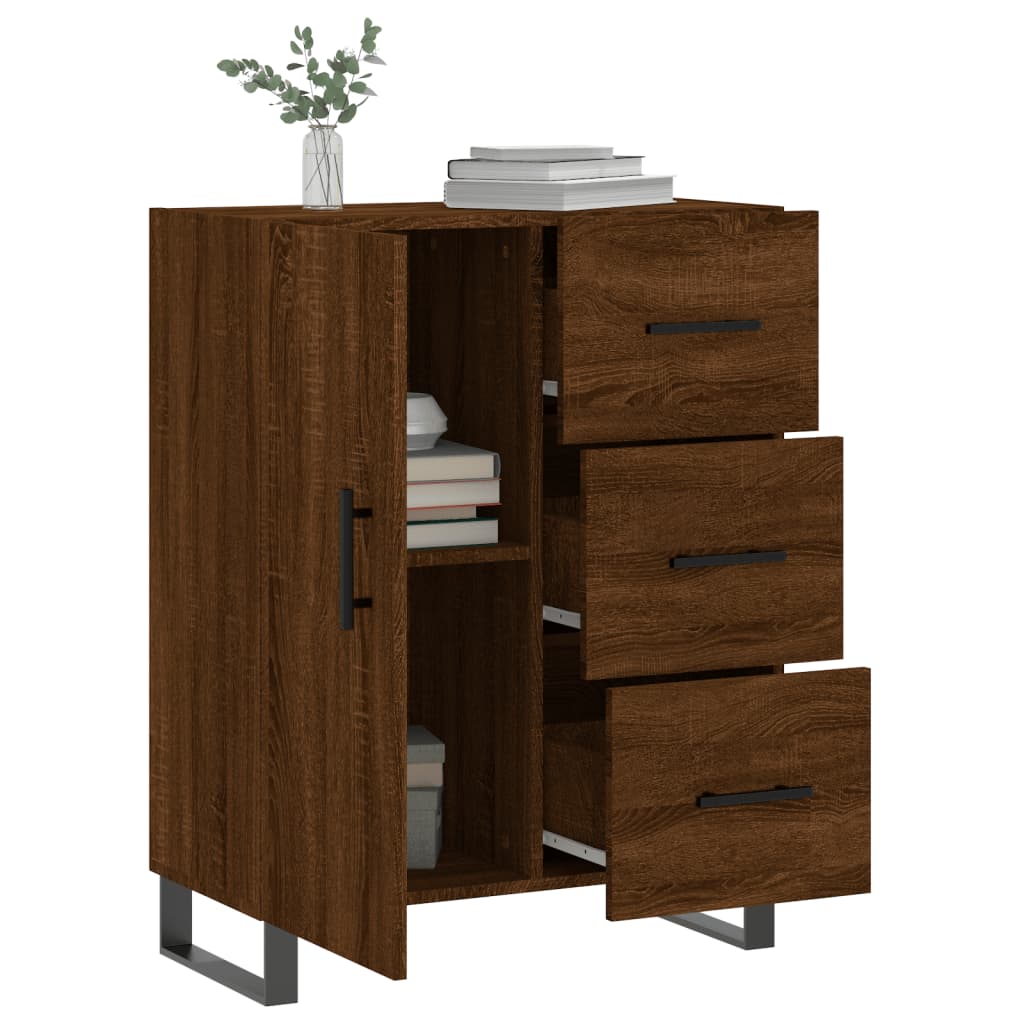 Sideboard Braun Eichen-Optik 69,5x34x90 cm Holzwerkstoff