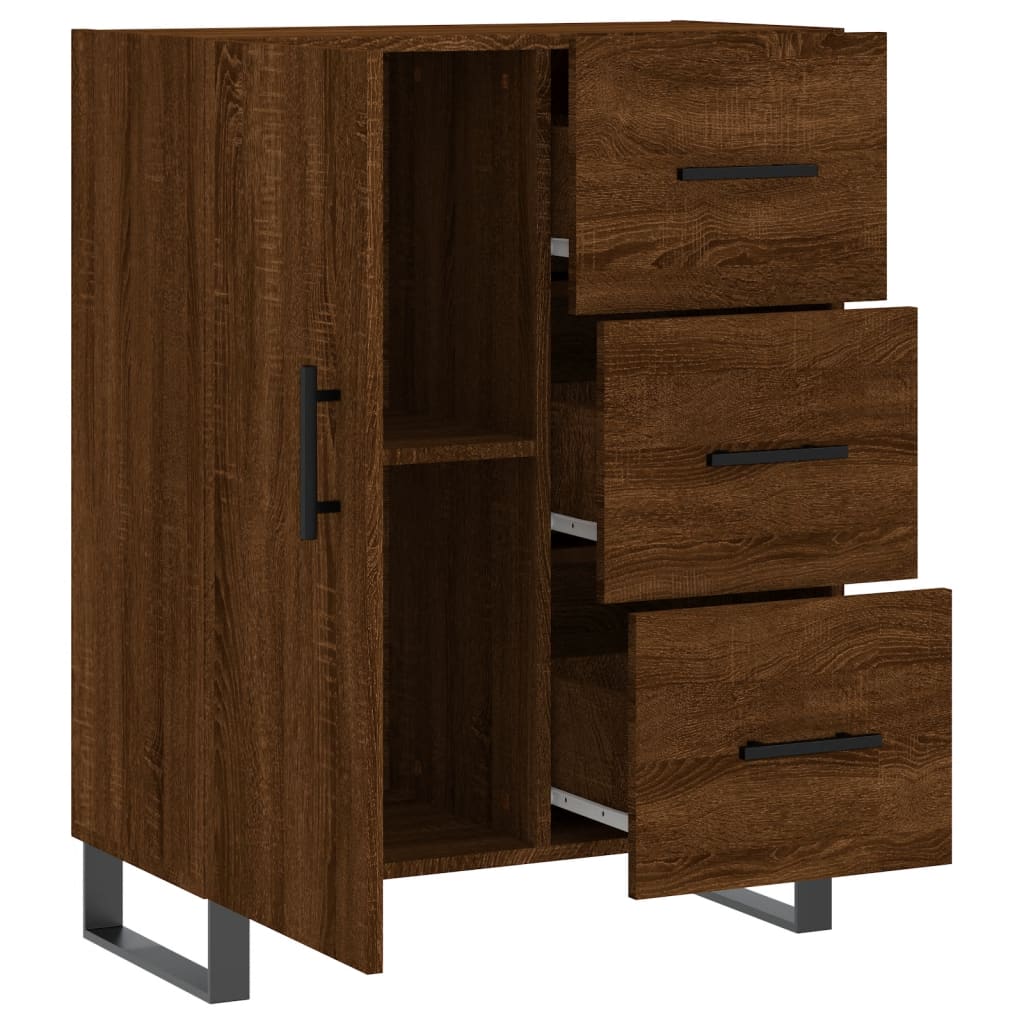 Sideboard Braun Eichen-Optik 69,5x34x90 cm Holzwerkstoff