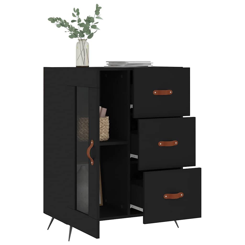 Sideboard Schwarz 69,5x34x90 cm Holzwerkstoff