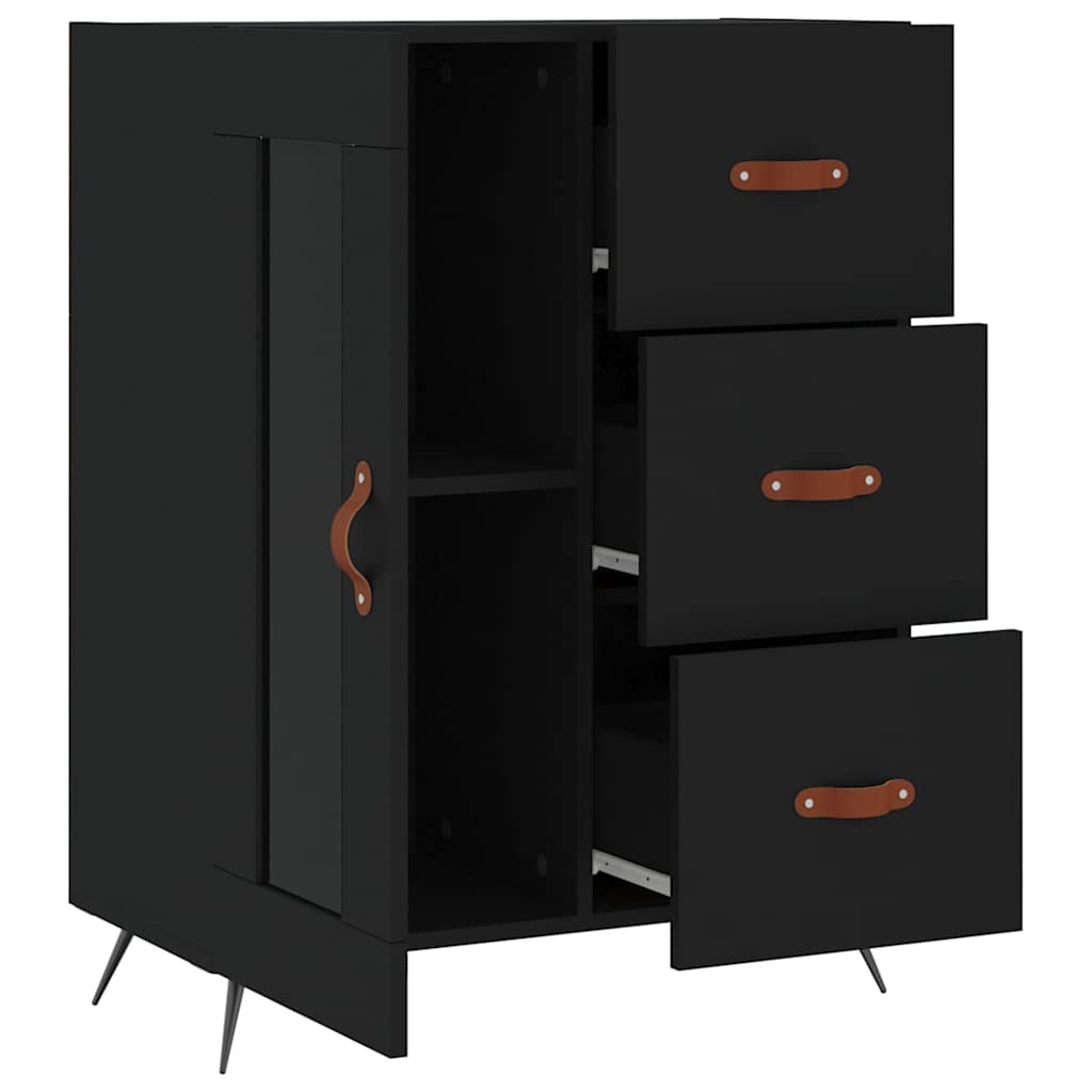 Sideboard Schwarz 69,5x34x90 cm Holzwerkstoff