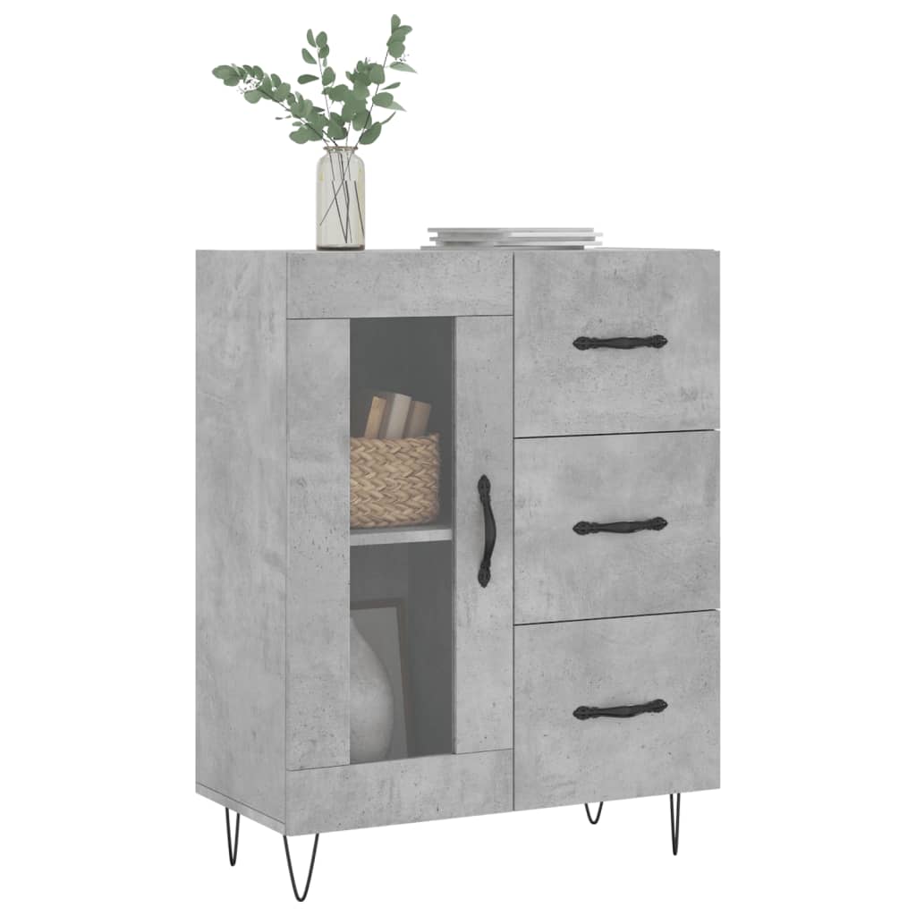 Sideboard Betongrau 69,5x34x90 cm Holzwerkstoff