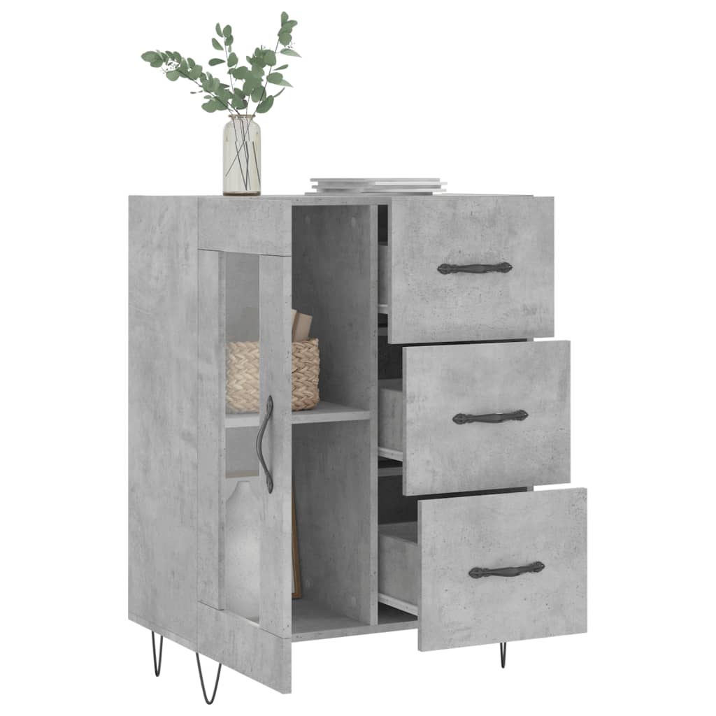 Sideboard Betongrau 69,5x34x90 cm Holzwerkstoff