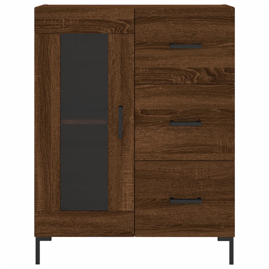Sideboard Braun Eichen-Optik 69,5x34x90 cm Holzwerkstoff