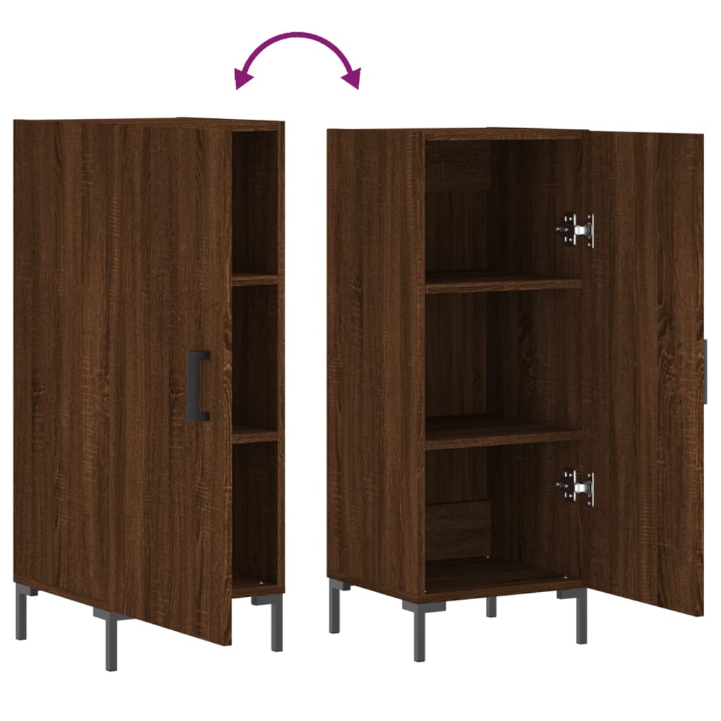 Sideboard Braun Eichen-Optik 34,5x34x90 cm Holzwerkstoff