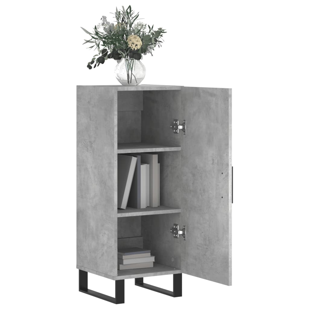 Sideboard Betongrau 34,5x34x90 cm Holzwerkstoff