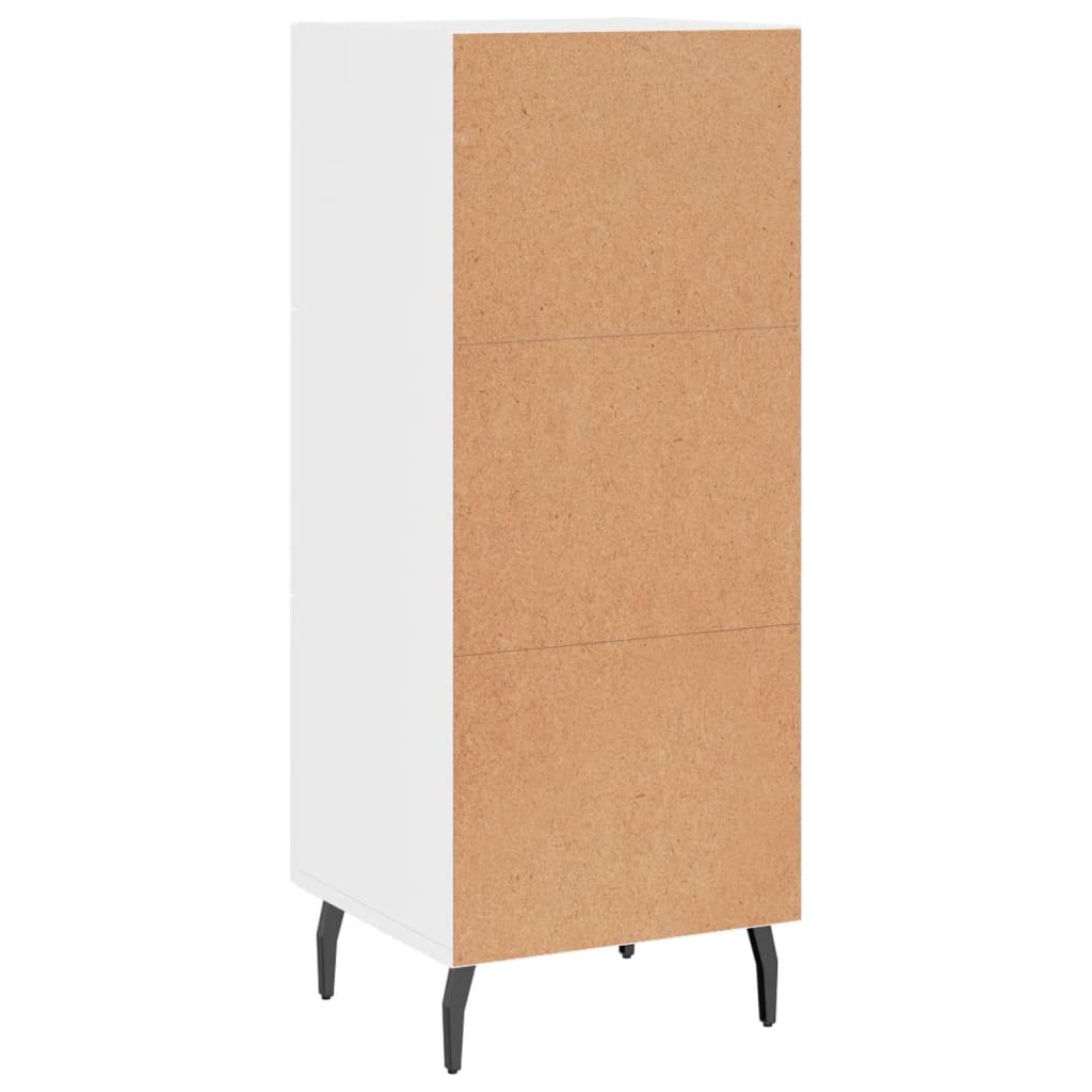 Sideboard Hochglanz-Weiß 34,5x34x90 cm Holzwerkstoff