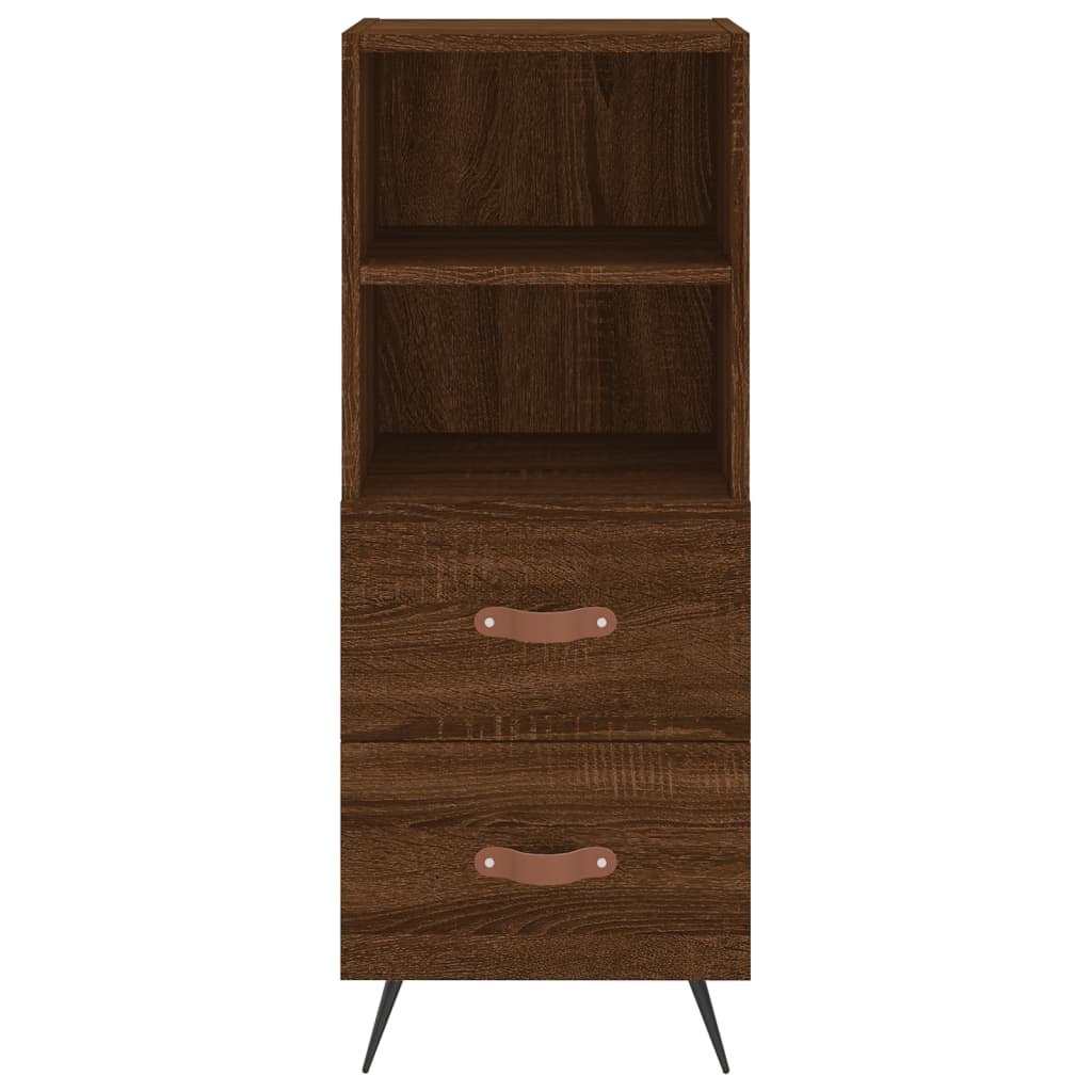 Sideboard Braun Eichen-Optik 34,5x34x90 cm Holzwerkstoff