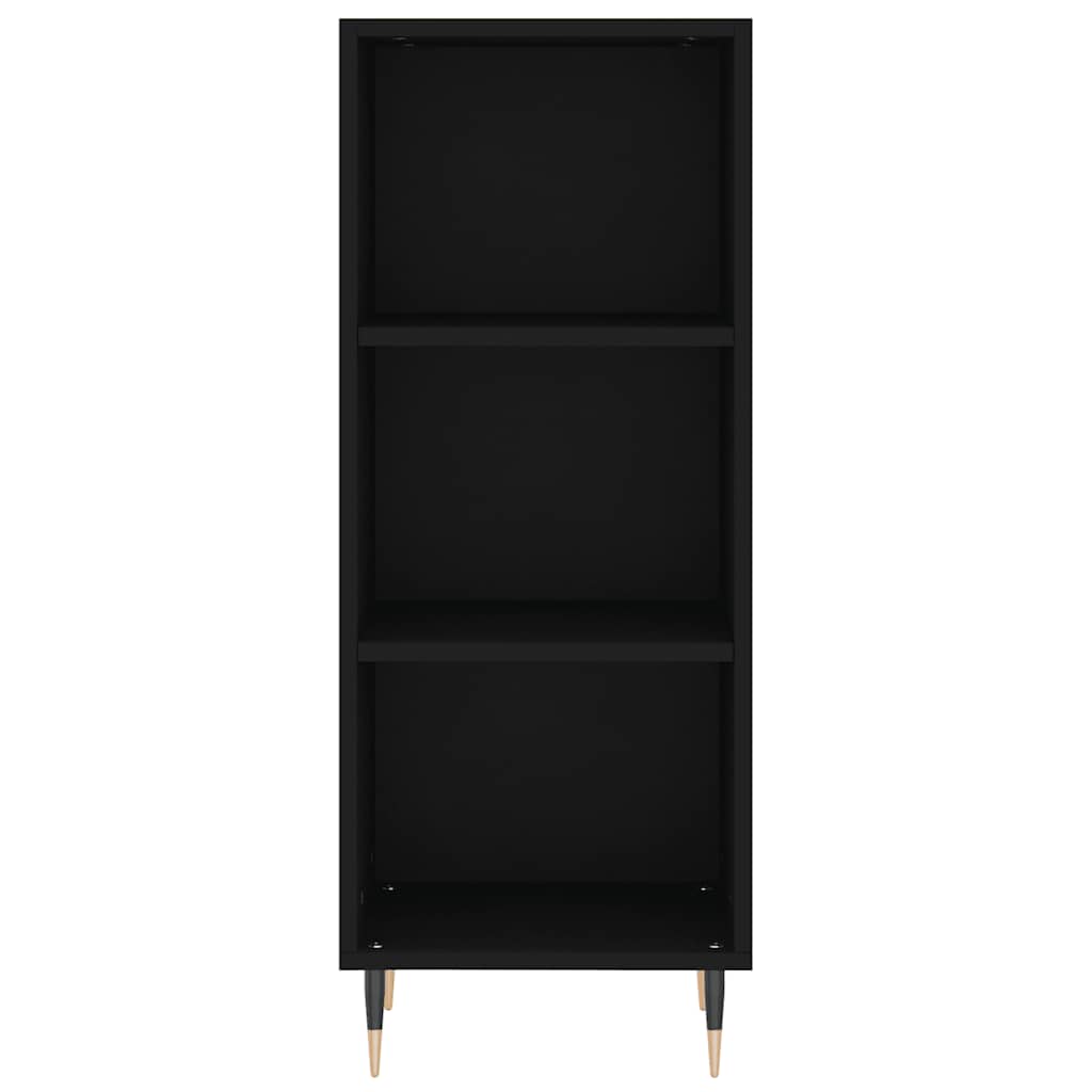 Sideboard Schwarz 34,5x32,5x90 cm Holzwerkstoff