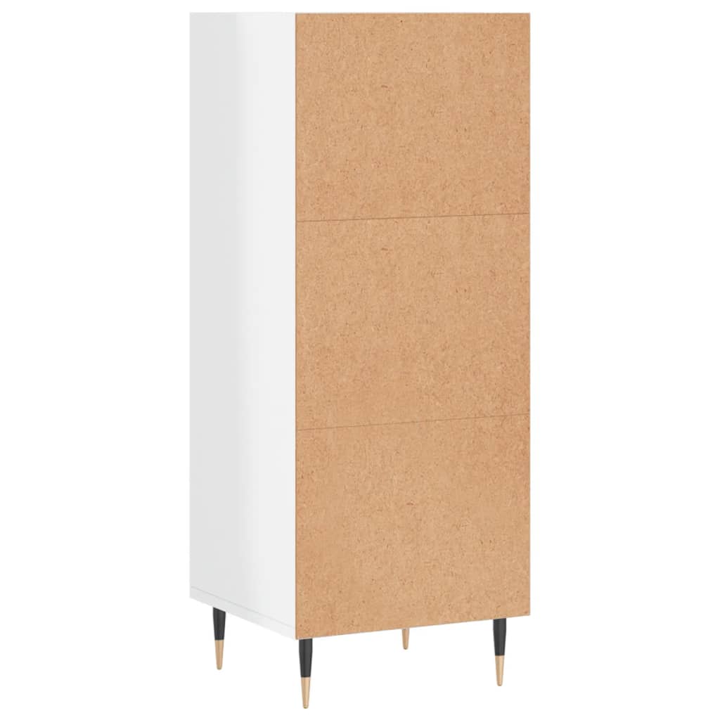 Sideboard Hochglanz-Weiß 34,5x32,5x90 cm Holzwerkstoff