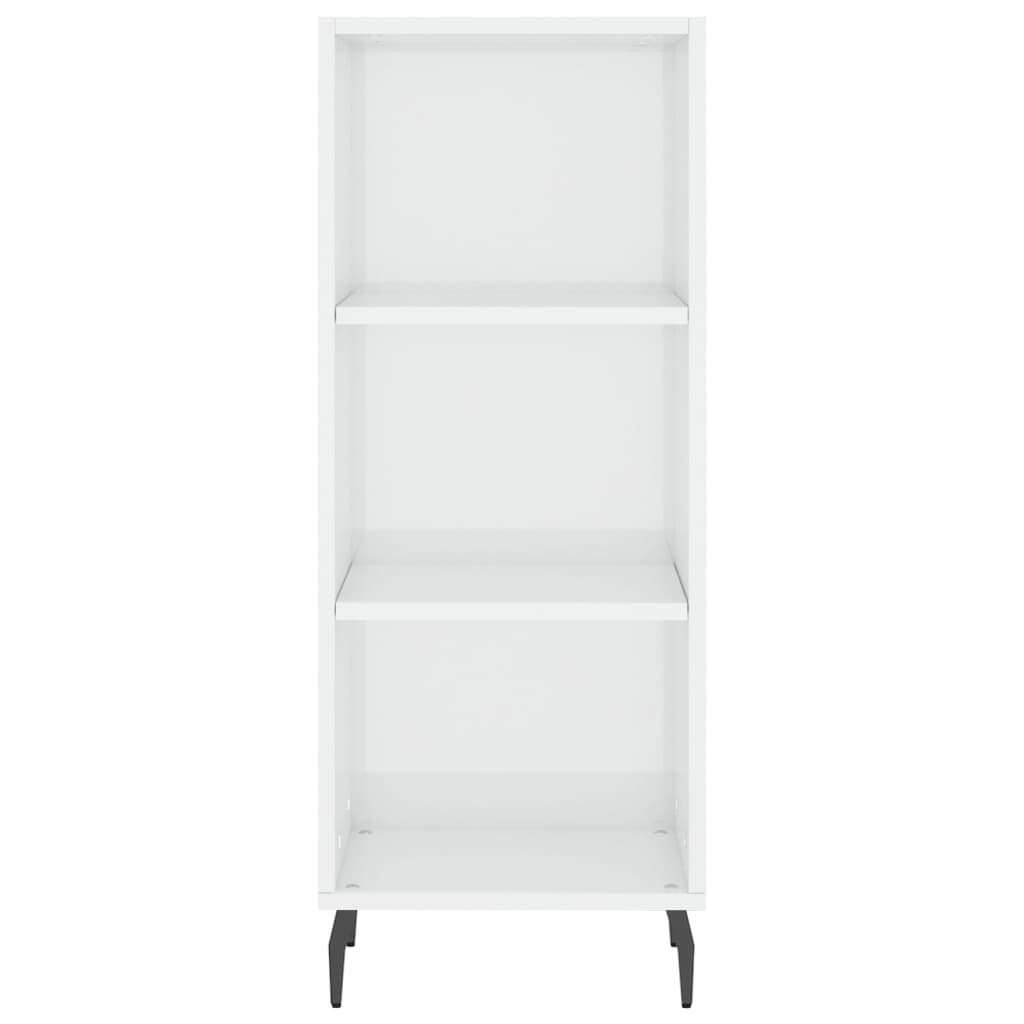 Sideboard Hochglanz-Weiß 34,5x32,5x90 cm Holzwerkstoff