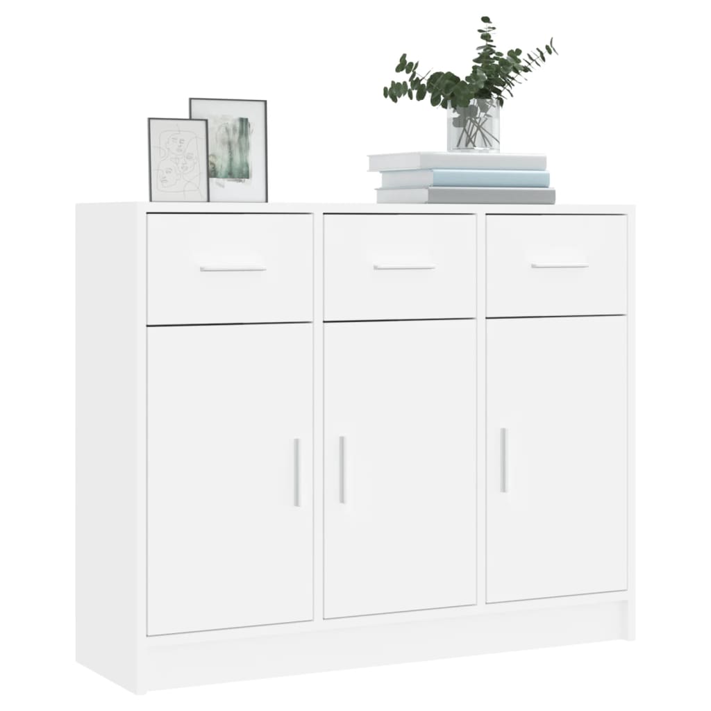 Sideboard Weiß 91 x 28 x 75 cm Holzwerkstoff