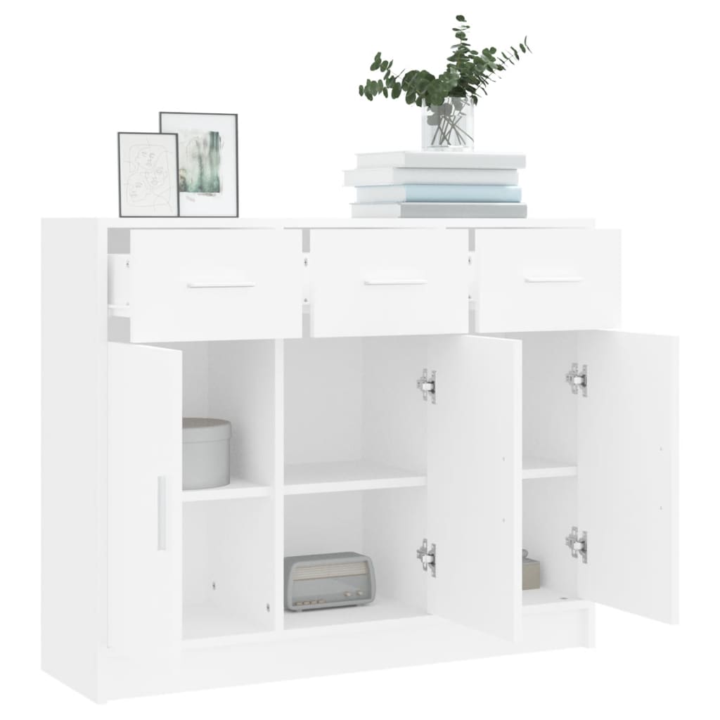 Sideboard Weiß 91 x 28 x 75 cm Holzwerkstoff