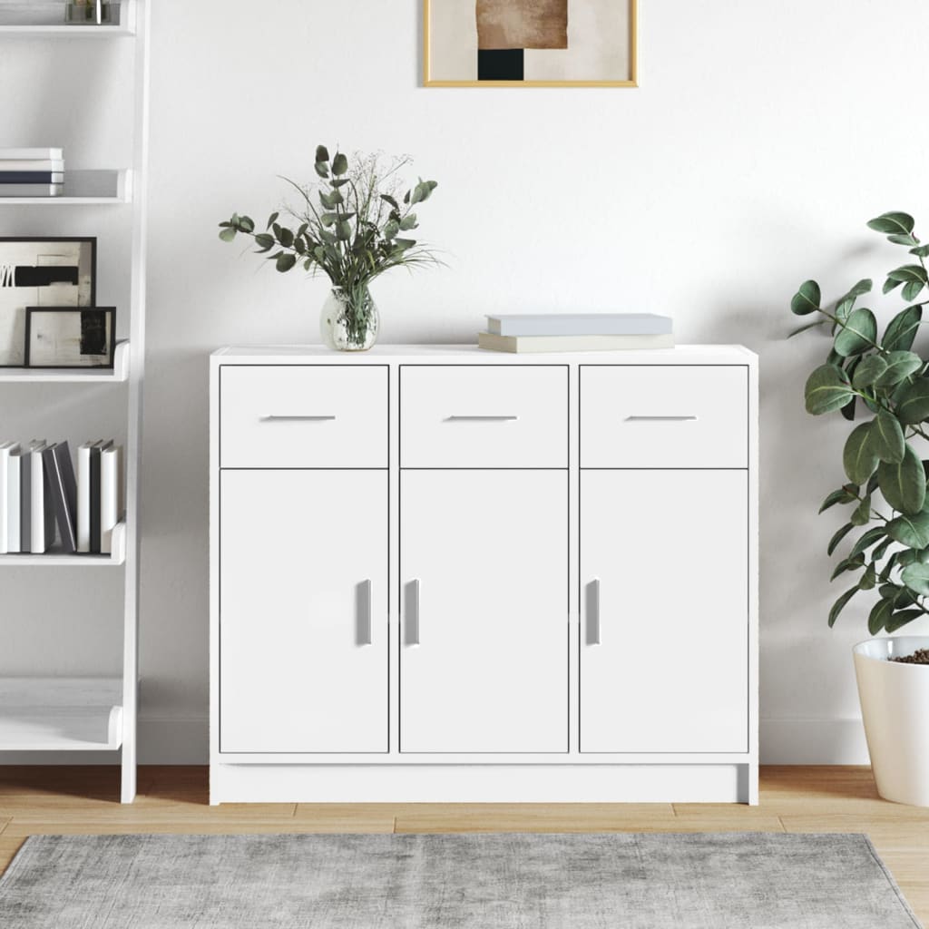 Sideboard Weiß 91 x 28 x 75 cm Holzwerkstoff