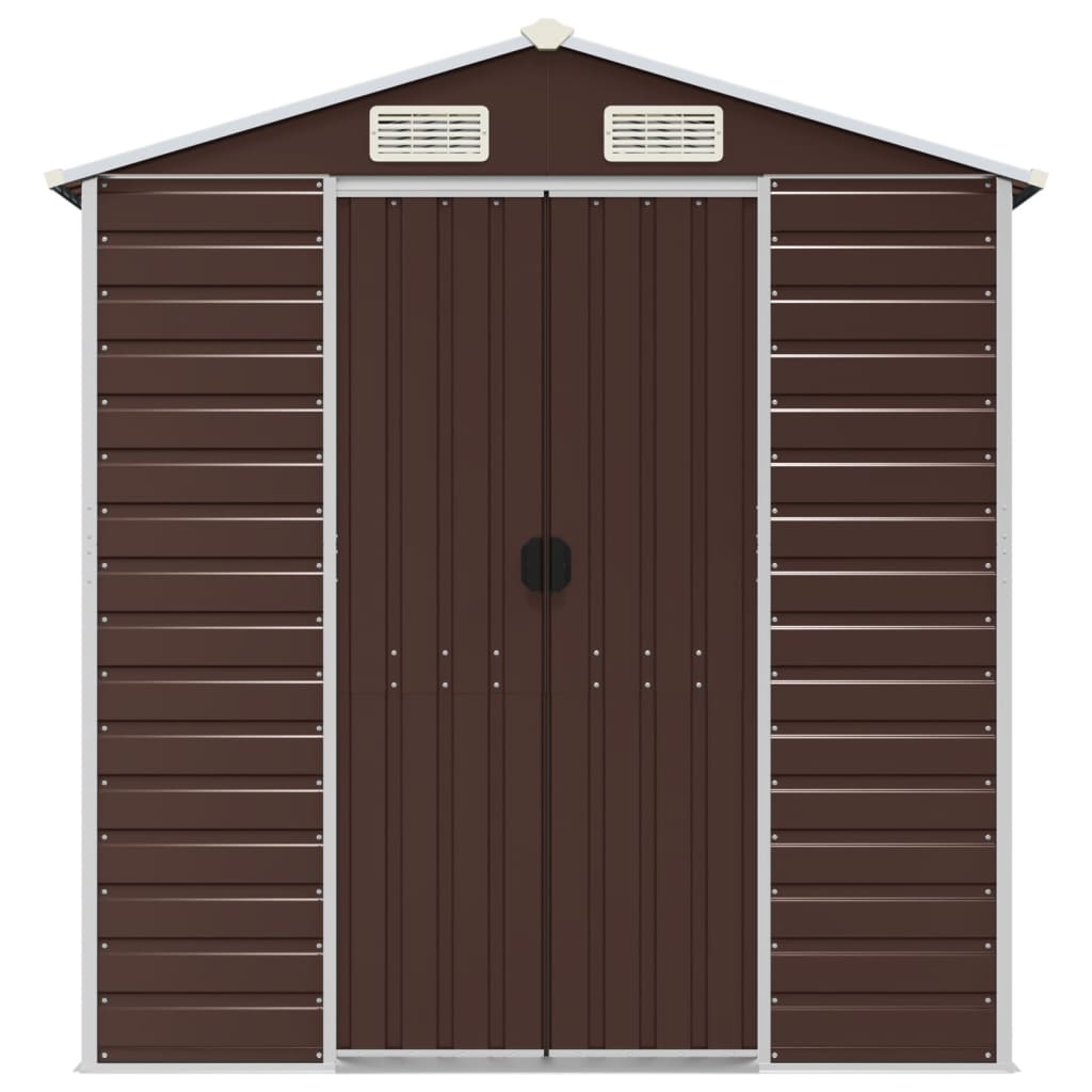 Gerätehaus Braun 191x810x198 cm Verzinkter Stahl