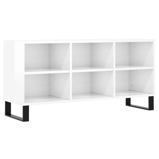 TV-Schrank Hochglanz-Weiß 103,5x30x50 cm Holzwerkstoff