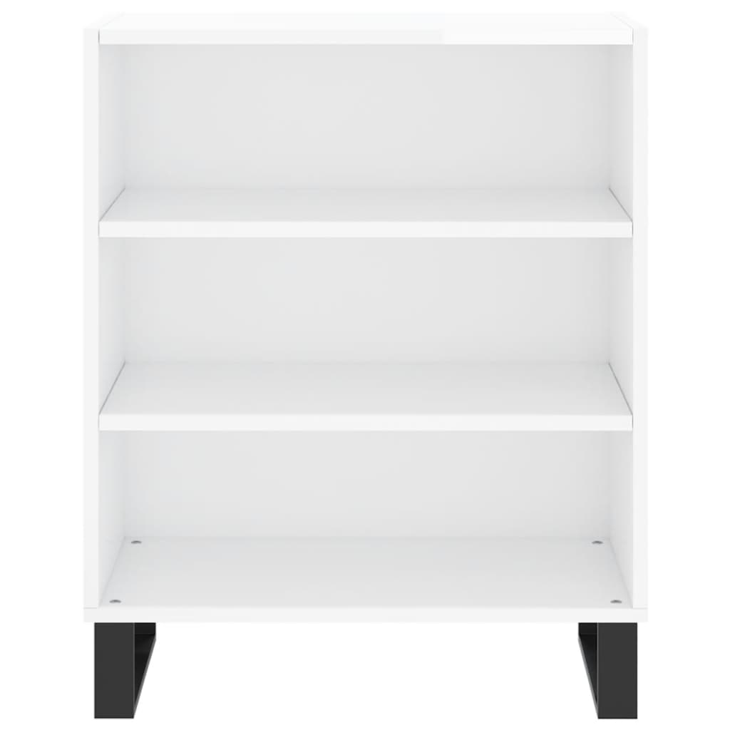 Sideboard Hochglanz-Weiß 57x35x70 cm Holzwerkstoff