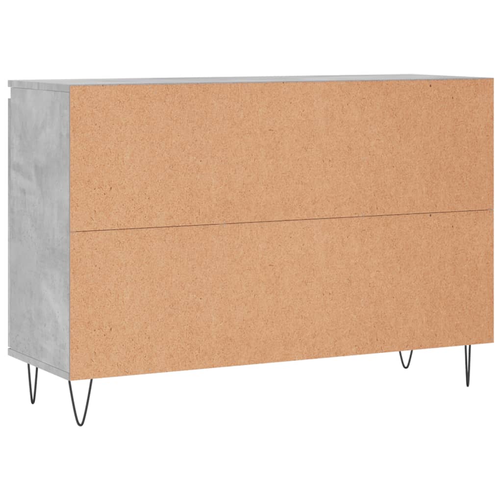 Sideboard Betongrau 101,5x35x70 cm Holzwerkstoff