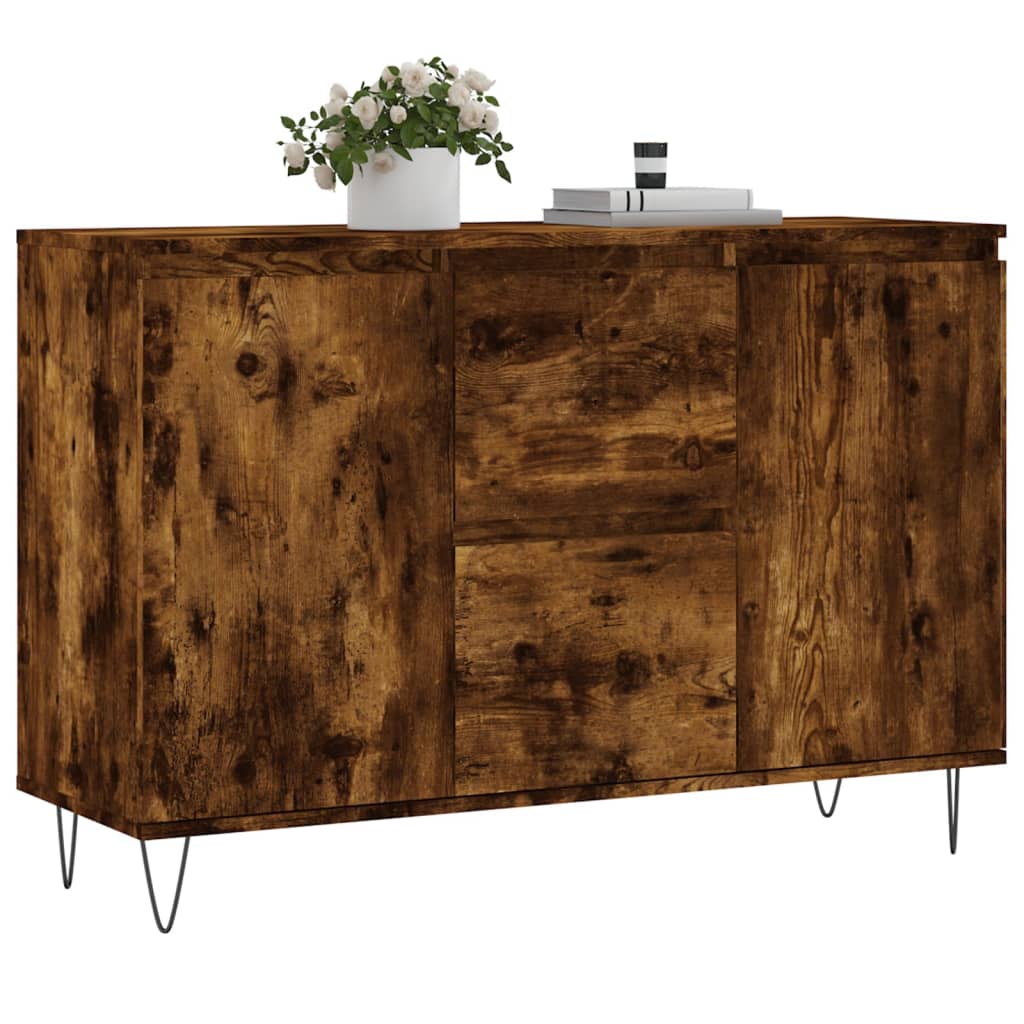 Sideboard Räuchereiche 101,5x35x70 cm Holzwerkstoff