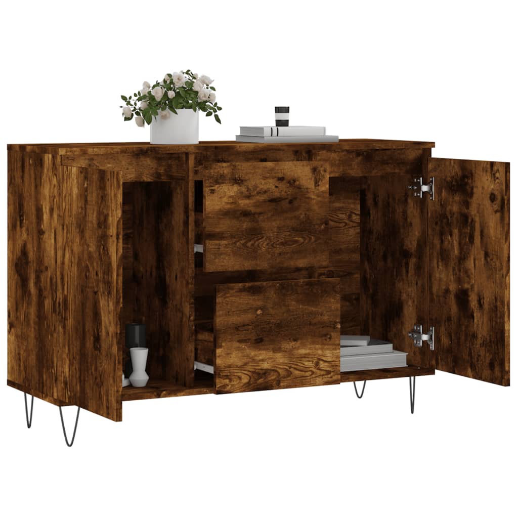 Sideboard Räuchereiche 101,5x35x70 cm Holzwerkstoff
