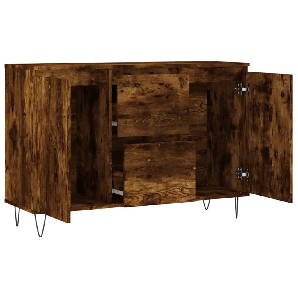 Sideboard Räuchereiche 101,5x35x70 cm Holzwerkstoff