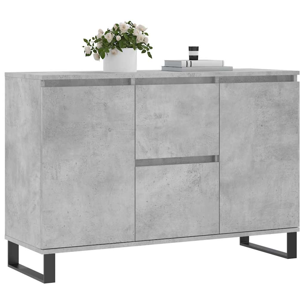 Sideboard Betongrau 101,5x35x70 cm Holzwerkstoff