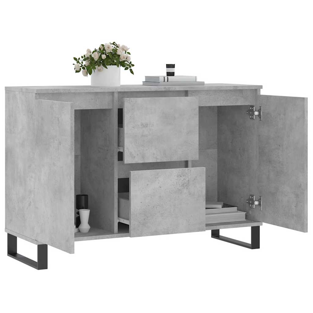 Sideboard Betongrau 101,5x35x70 cm Holzwerkstoff