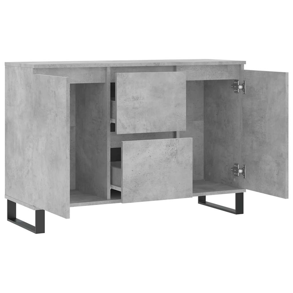 Sideboard Betongrau 101,5x35x70 cm Holzwerkstoff