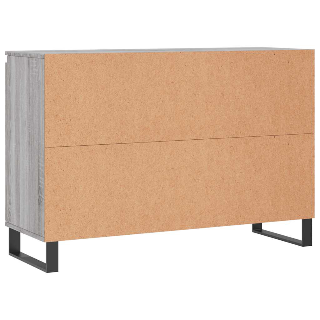 Sideboard Grau Sonoma 101,5x35x70 cm Holzwerkstoff