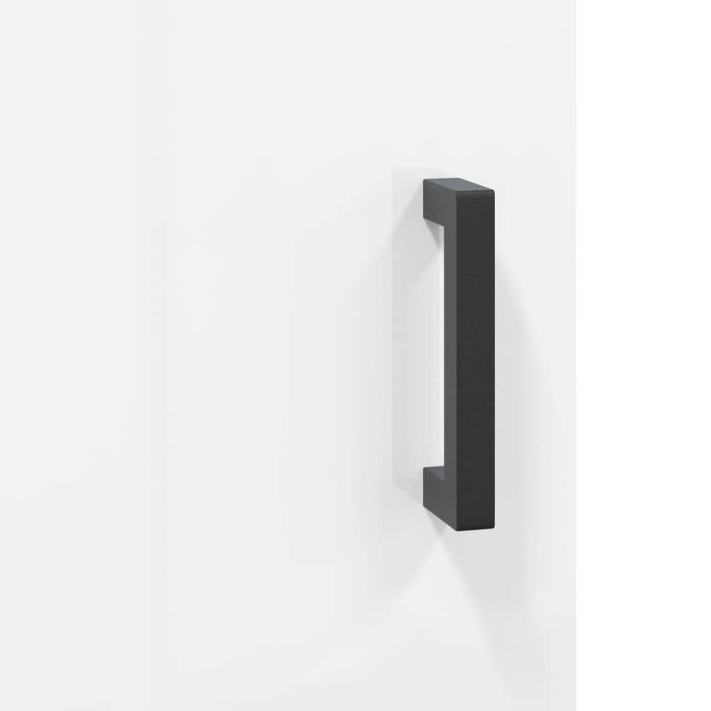 Nachttische 2 Stk. Hochglanz-Weiß 40x40x50 cm Holzwerkstoff