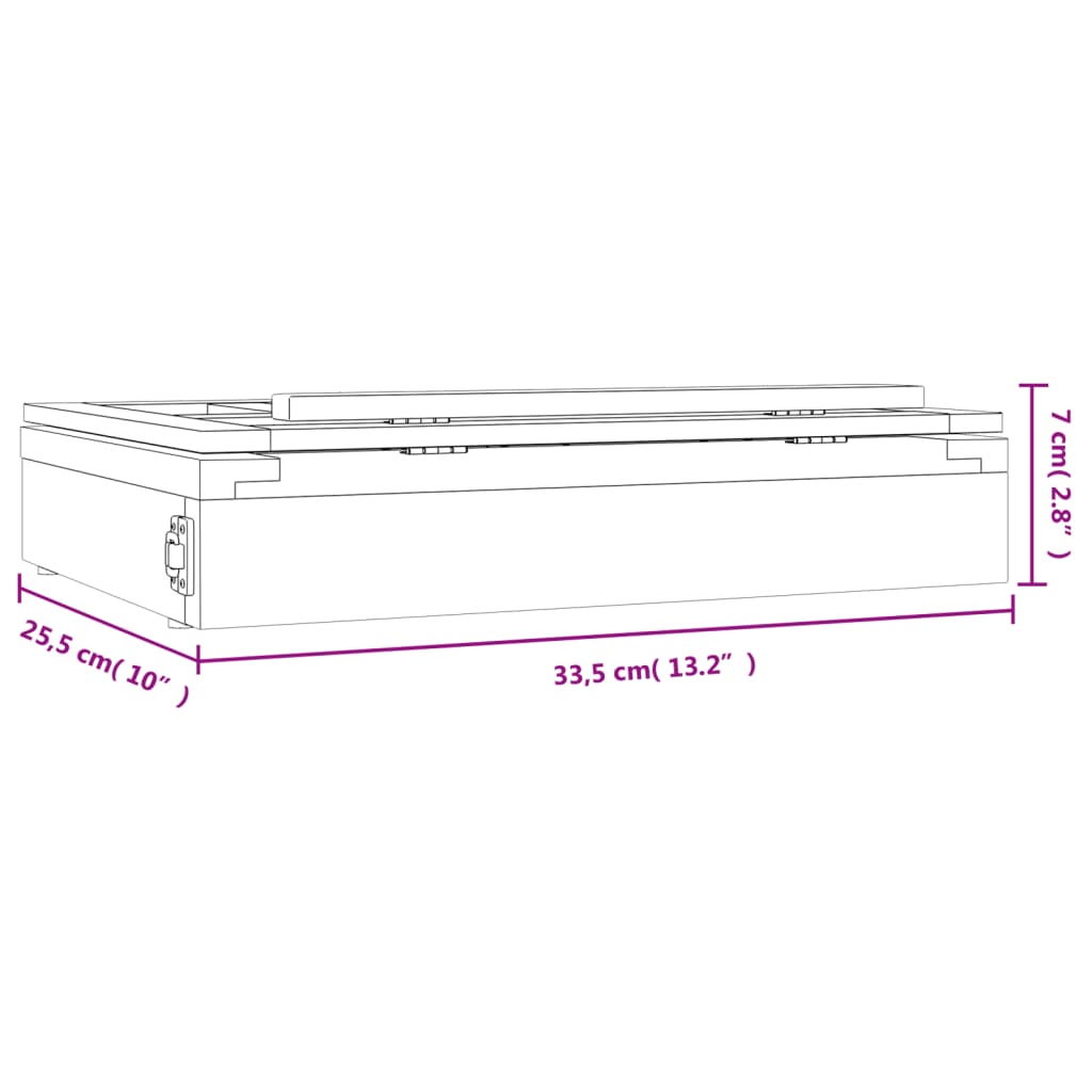 Tischstaffelei mit Schublade 33,5x25,5x7 cm Massivholz Kiefer