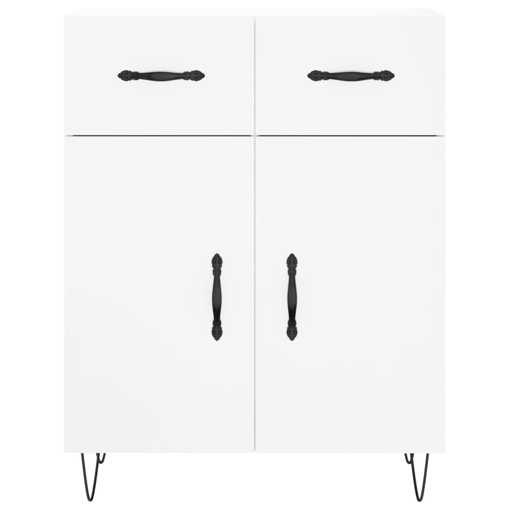 Sideboard Hochglanz-Weiß 69,5x34x90 cm Holzwerkstoff