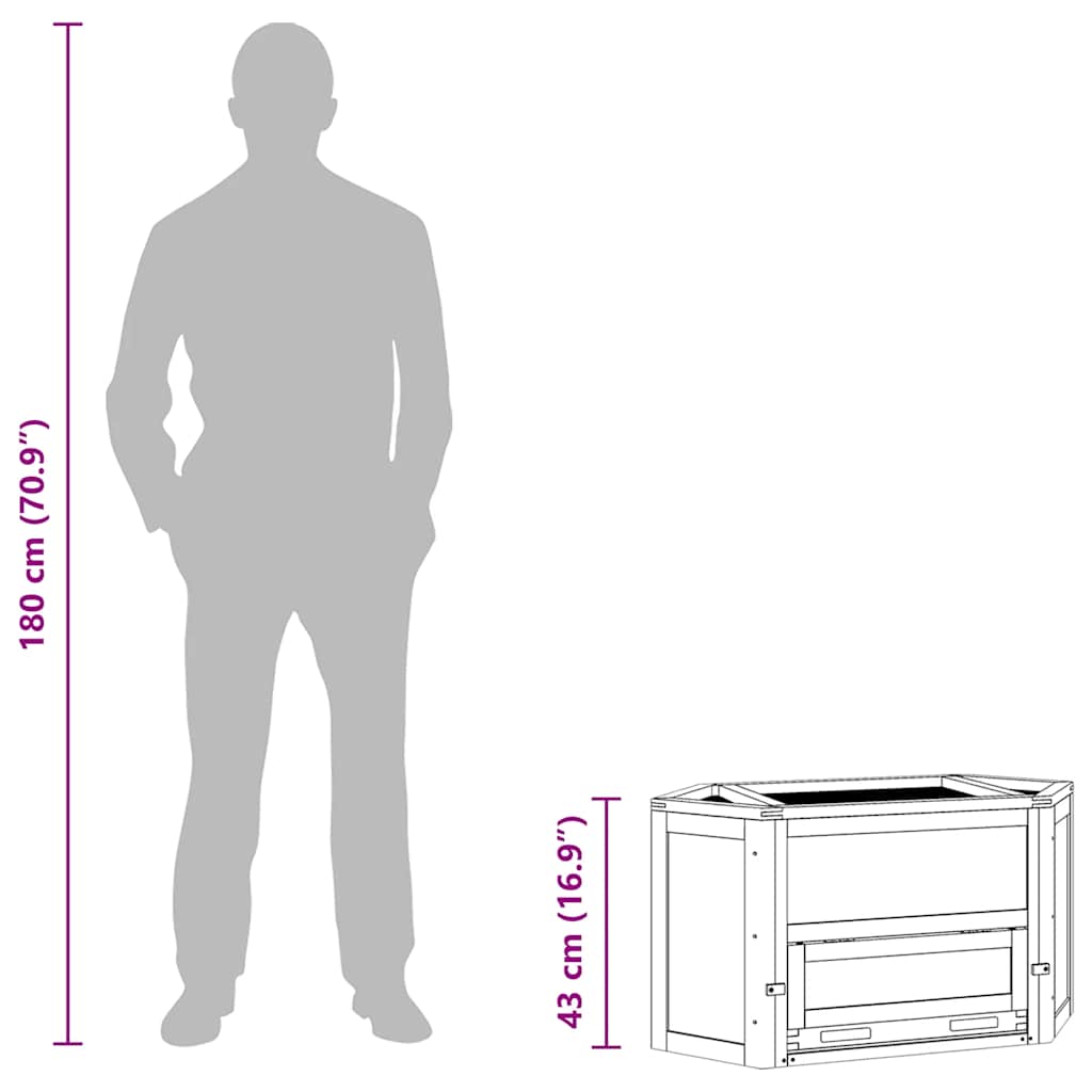 Hamsterkäfig 80x40x43 cm Massivholz Tanne