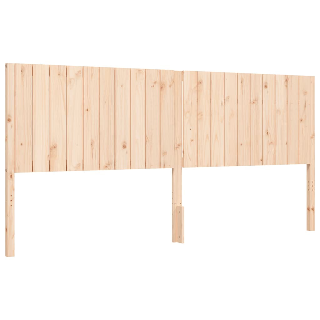Massivholzbett mit Kopfteil 200x200 cm