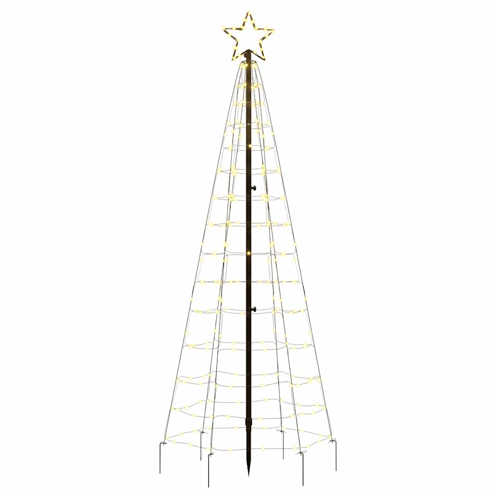 LED-Weihnachtsbaum mit Erdspießen 220 LEDs Warmweiß 180 cm