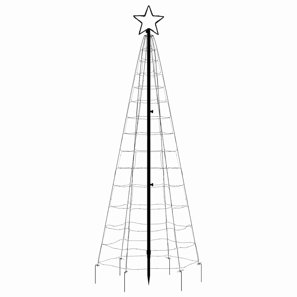 LED-Weihnachtsbaum mit Erdspießen 220 LEDs Warmweiß 180 cm