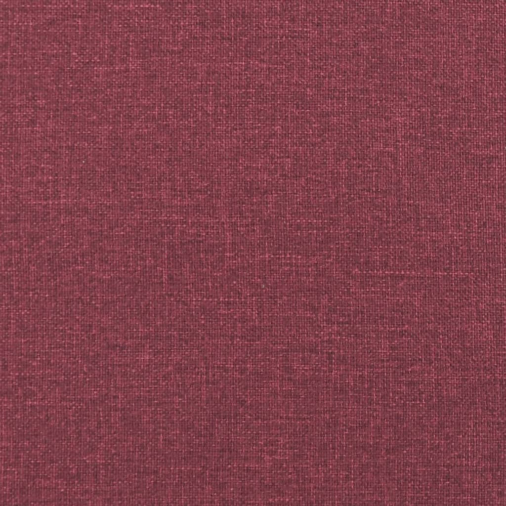 3-Sitzer-Sofa mit Zierkissen Weinrot 180 cm Stoff