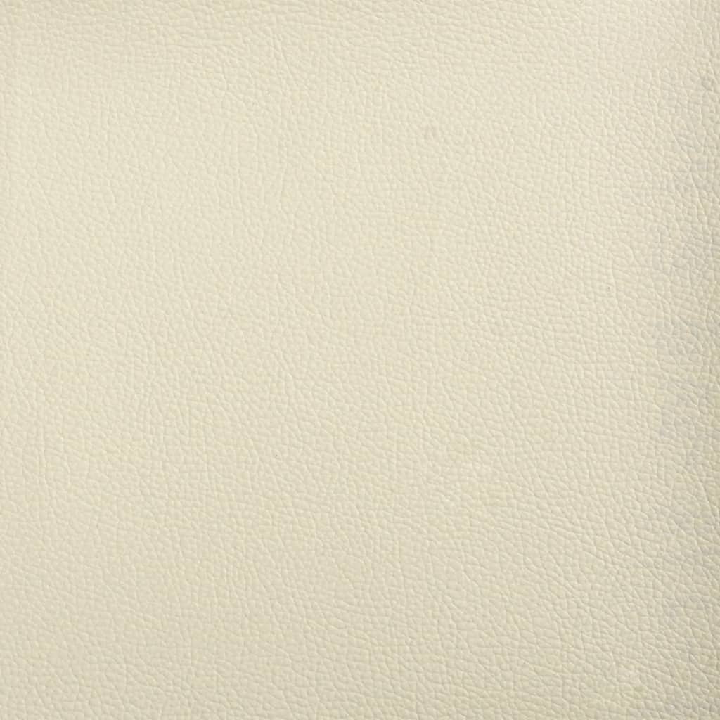 4-tlg. Sofagarnitur mit Kissen Creme Kunstleder