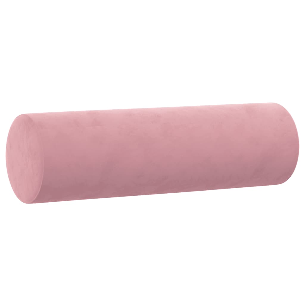 4-tlg. Sofagarnitur mit Kissen Rosa Samt