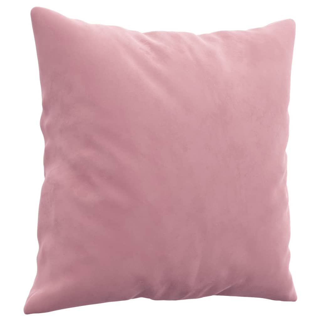 4-tlg. Sofagarnitur mit Kissen Rosa Samt
