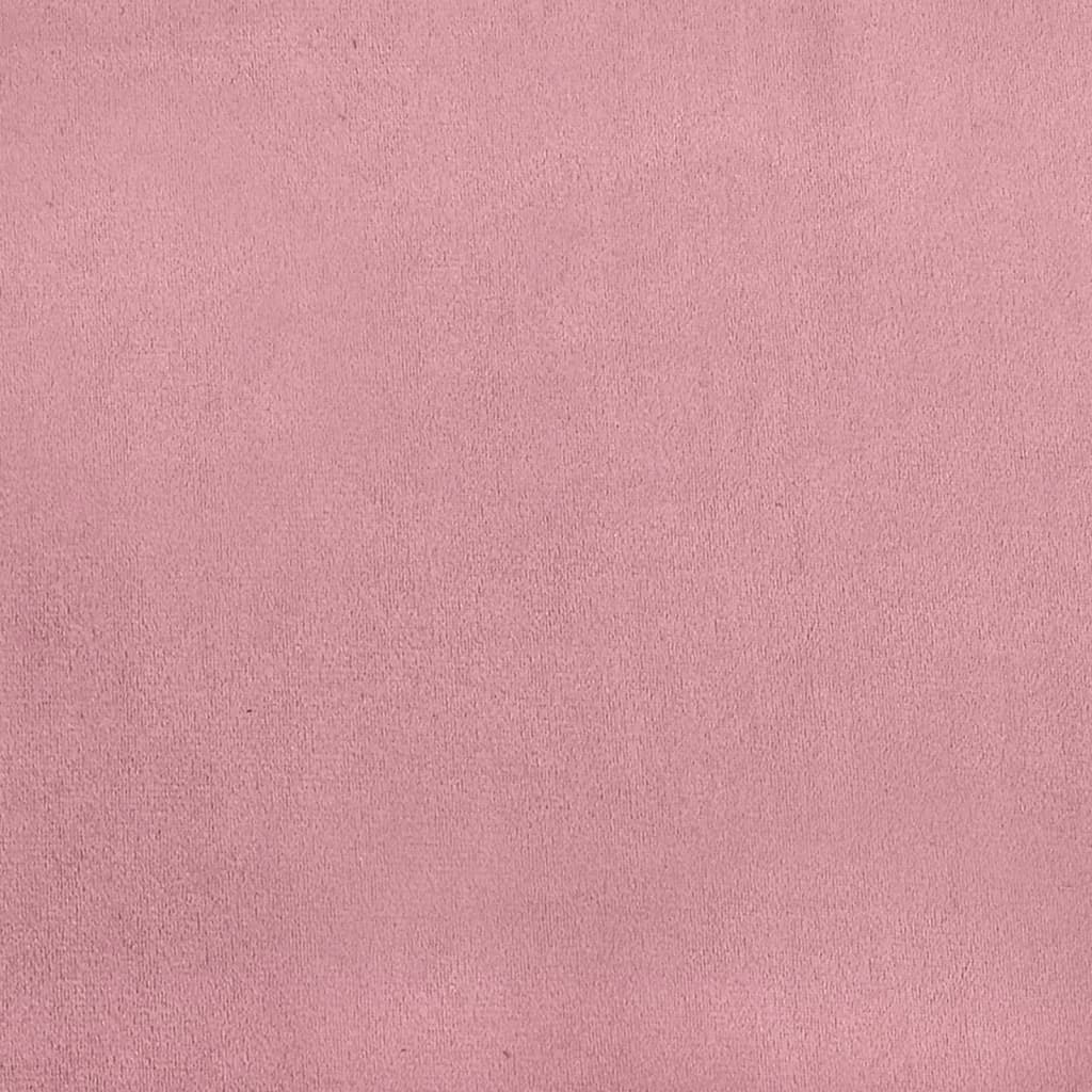 4-tlg. Sofagarnitur mit Kissen Rosa Samt