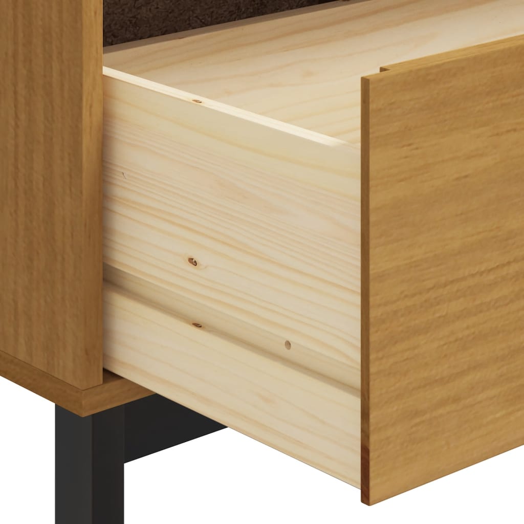 Sideboard mit Glastür FLAM 80x40x80 cm Massivholz Kiefer
