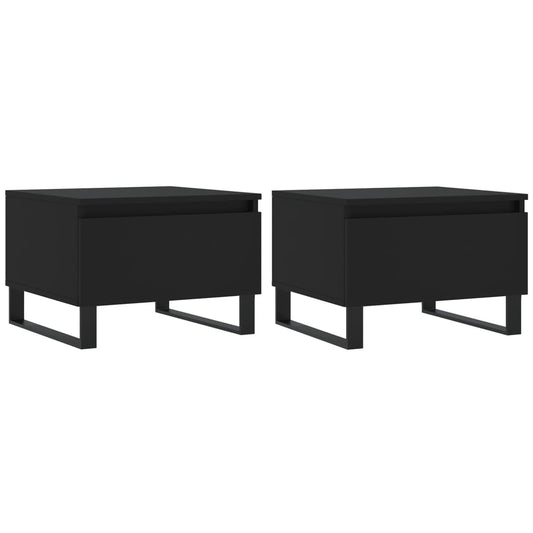 Couchtische 2 Stk. Schwarz 50x46x35 cm Holzwerkstoff