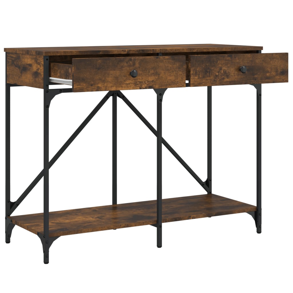 Konsolentisch Räuchereiche 100x39x78,5 cm Holzwerkstoff