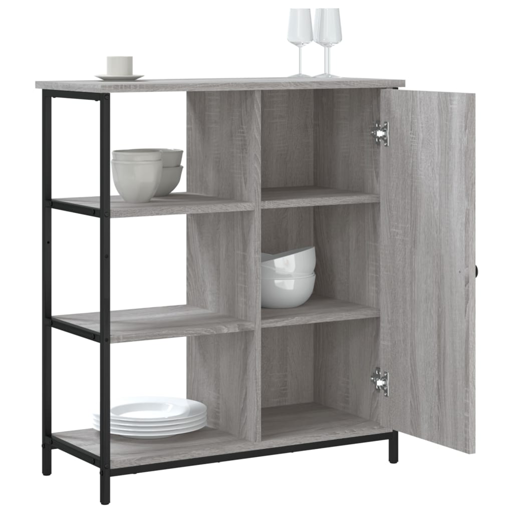 Sideboard Grau Sonoma 70x30x80 cm Holzwerkstoff