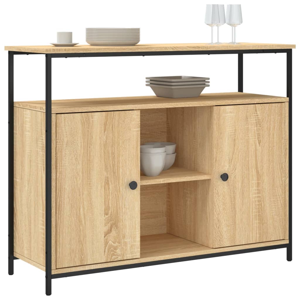 Sideboard Sonoma-Eiche 100 x 35 x 80 cm Holzwerkstoff