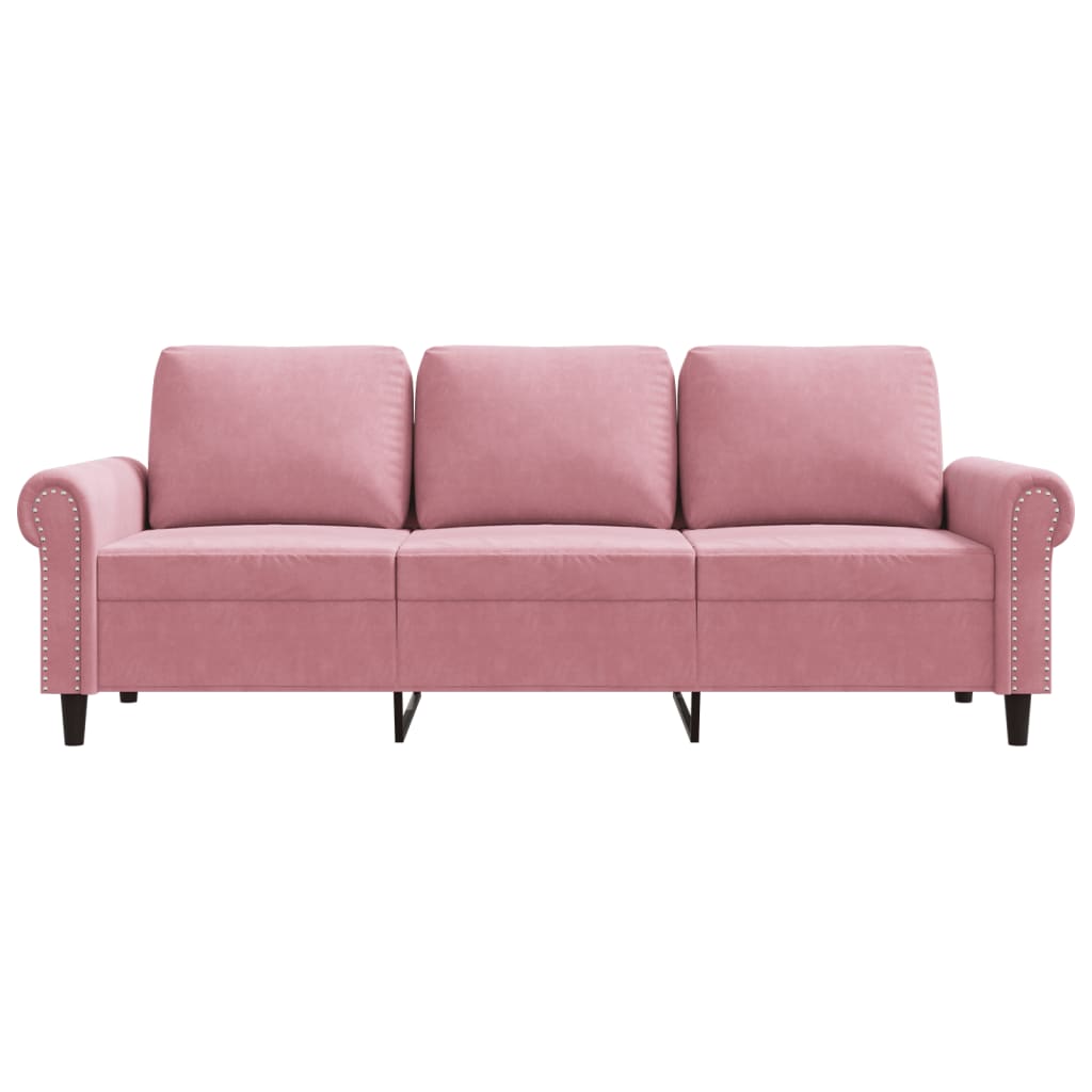 3-Sitzer-Sofa Rosa 180 cm Samt