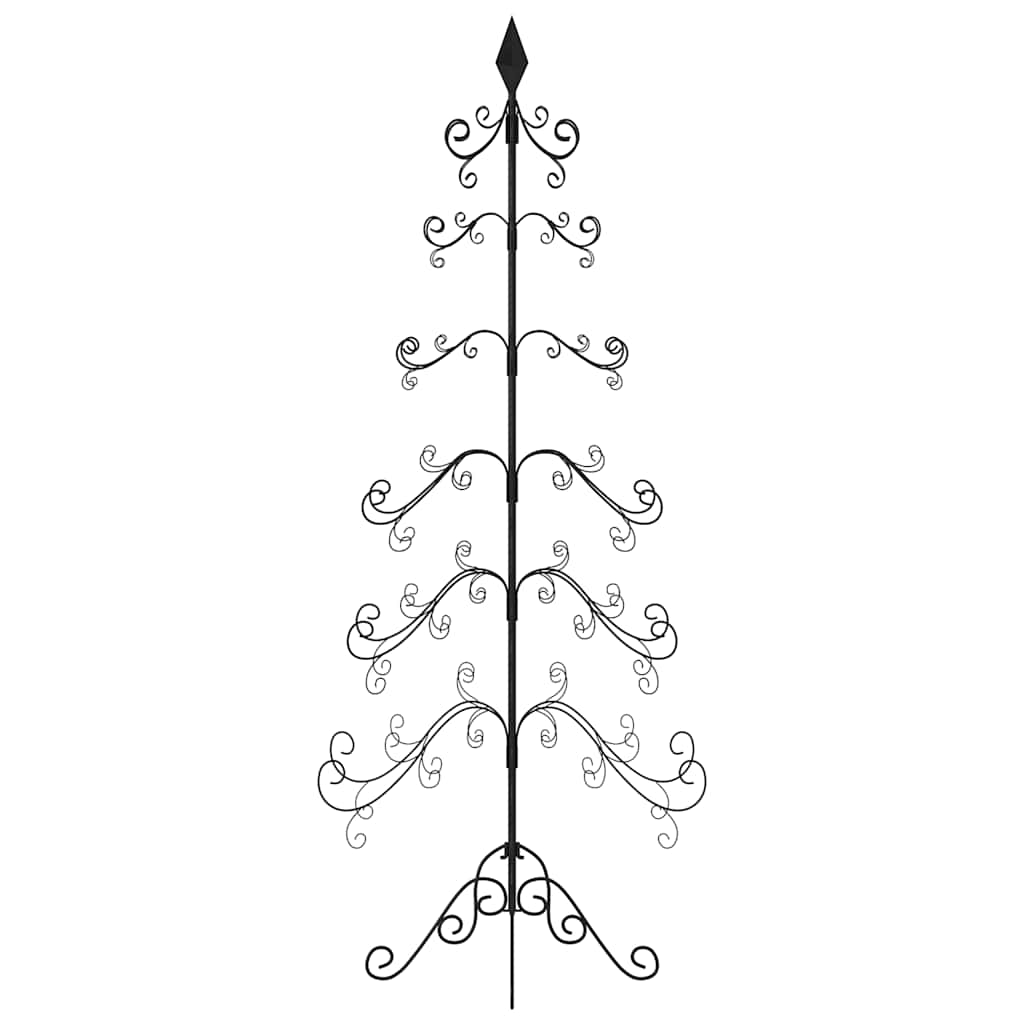 Metall-Weihnachtsbaum für Dekorationen Schwarz 180 cm
