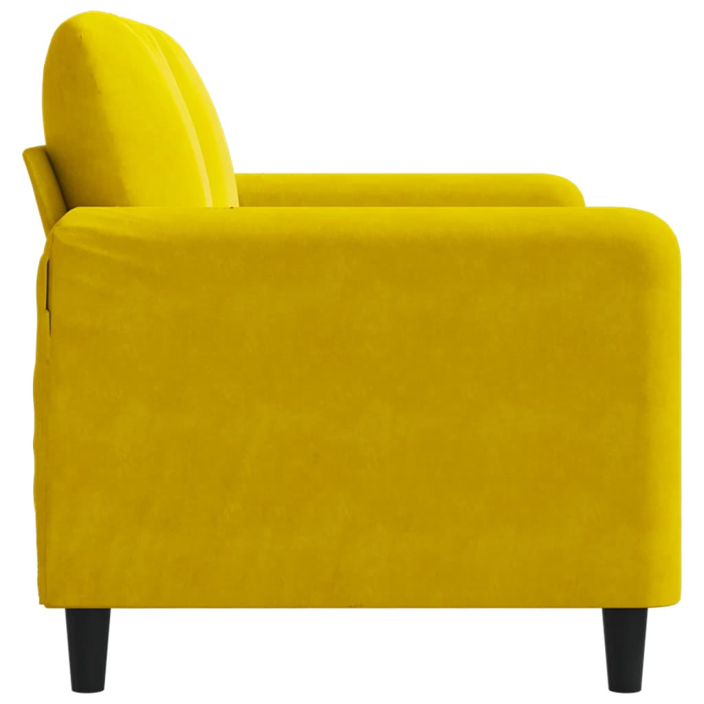 2-Sitzer-Sofa Gelb 120 cm Samt