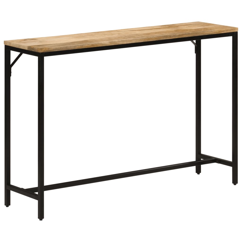 Konsolentisch 110x30x75 cm Raues Massivholz Mango und Eisen