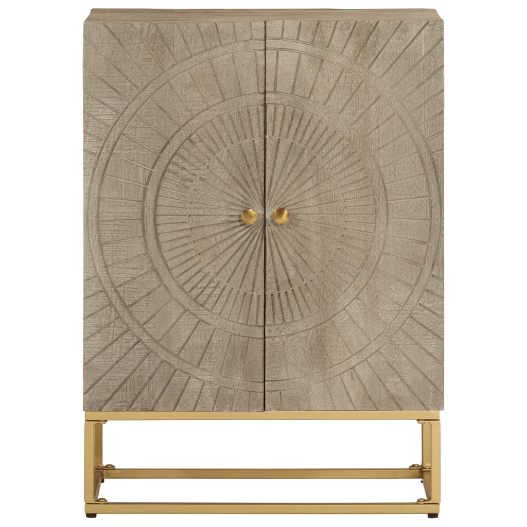 Sideboard 55x30x76 cm Massivholz Mango und Eisen
